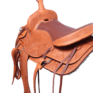 Альтернативный вид Premium Hand-Tooled Western Saddle – Basket & Floral Design