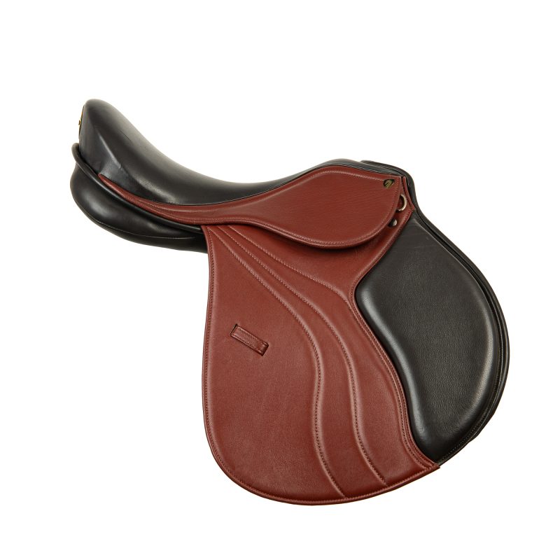 premium english saddle dual-tone leather – side view