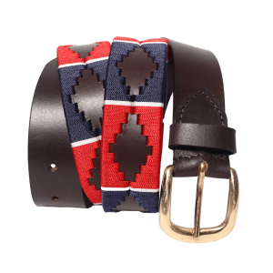 Vue complète de la ceinture artisanale à plat