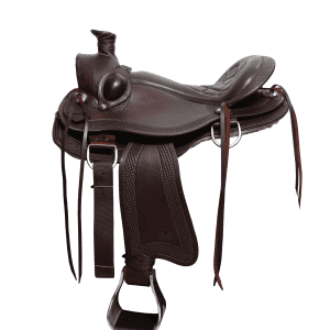 Selle western artisanale - Cuir toilé de première qualité