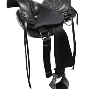 Vue alternative de Pro Classic Handmade Black Western Trail Saddle