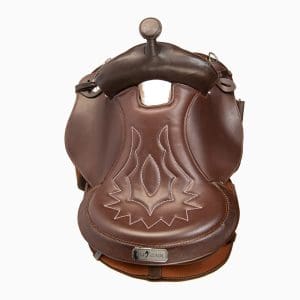Альтернативный вид Western Horse Saddle – Brown Leather & Canvas with Decorative Stitching