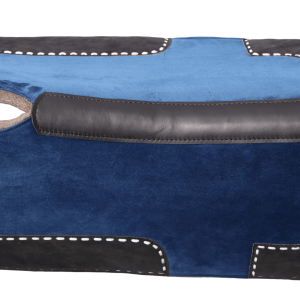 Underside of saddle pad showing wool lining and leather reinforcements